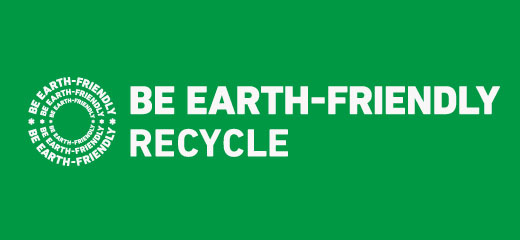 BE EARTH-FRIENDLY RECYCLE